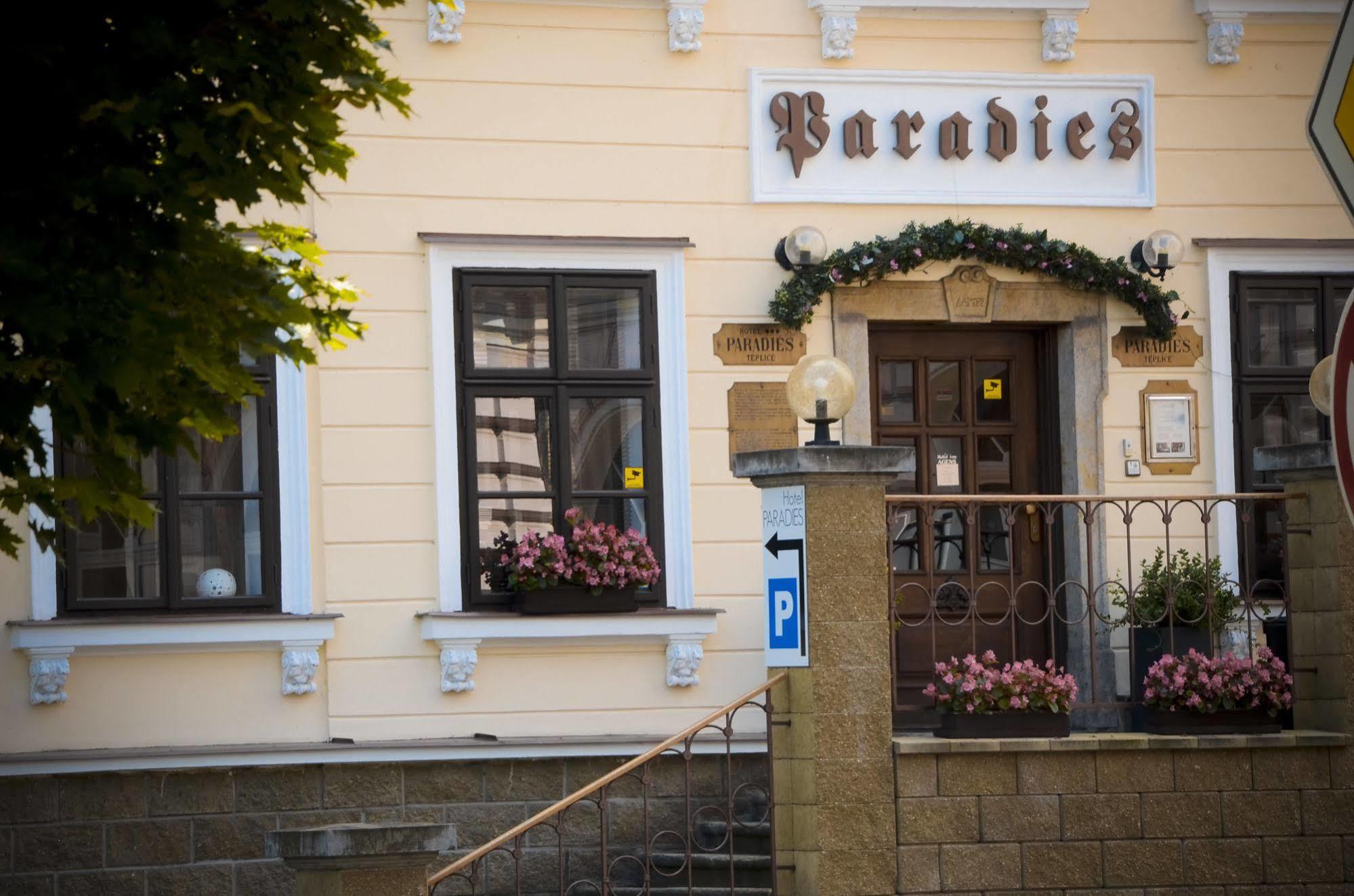 Hotel Paradies Teplice Exterior foto